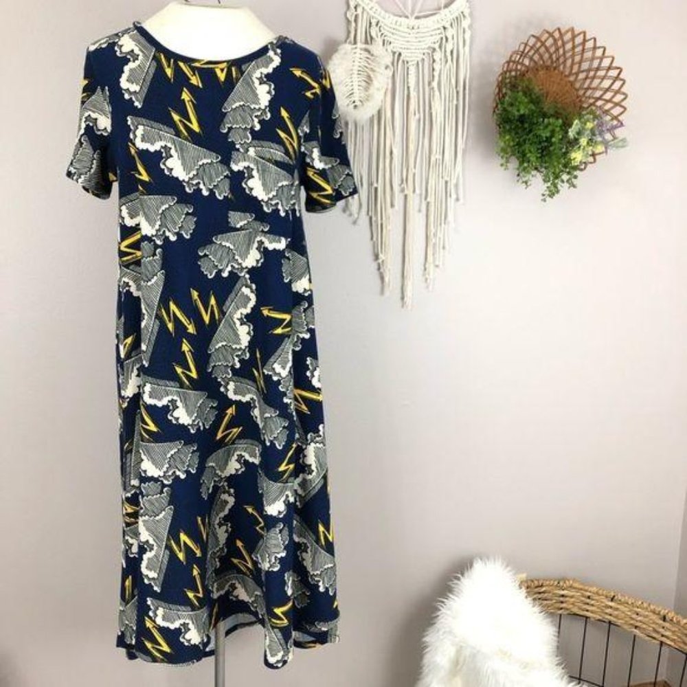 3/$25 Lularoe Carly XS dress clouds and lightning